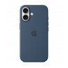 Apple MYY83ZM/A Silicone Case avec MagSafe for iPhone 16 - Denim